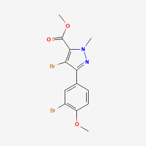 methyl 4-bromo-3-(3-bromo-4-methoxyphenyl)-1-methyl-1H-pyrazole-5-carboxylate