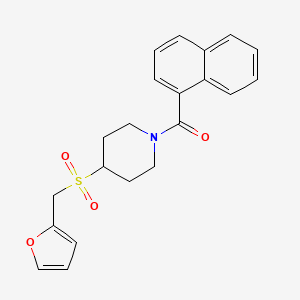 (4-((Furan-2-ylmethyl)sulfonyl)piperidin-1-yl)(naphthalen-1-yl)methanone