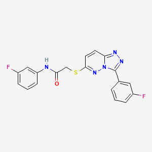 N-(3-fluorophenyl)-2-[[3-(3-fluorophenyl)-[1,2,4]triazolo[4,3-b]pyridazin-6-yl]sulfanyl]acetamide