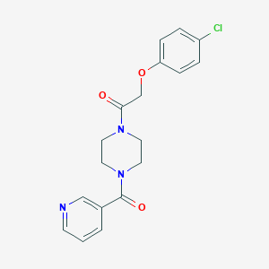 molecular formula C18H18ClN3O3 B248983 2-(4-Chloro-phenoxy)-1-[4-(pyridine-3-carbonyl)-piperazin-1-yl]-ethanone 