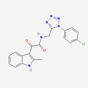 N-((1-(4-chlorophenyl)-1H-tetrazol-5-yl)methyl)-2-(2-methyl-1H-indol-3-yl)-2-oxoacetamide
