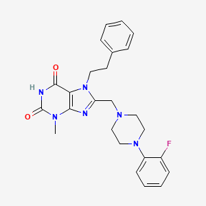 8-((4-(2-fluorophenyl)piperazin-1-yl)methyl)-3-methyl-7-phenethyl-1H-purine-2,6(3H,7H)-dione