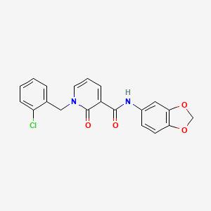 molecular formula C20H15ClN2O4 B2489840 N-(1,3-benzodioxol-5-yl)-1-[(2-chlorophenyl)methyl]-2-oxopyridine-3-carboxamide CAS No. 400077-83-0