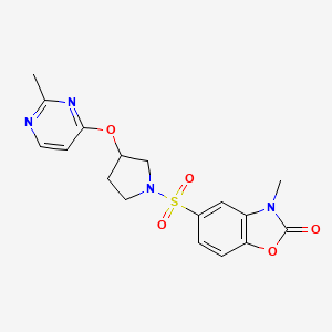 3-Methyl-5-({3-[(2-methylpyrimidin-4-yl)oxy]pyrrolidin-1-yl}sulfonyl)-2,3-dihydro-1,3-benzoxazol-2-one