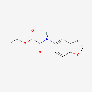 molecular formula C11H11NO5 B2489846 Ethyl 2-(1,3-benzodioxol-5-ylamino)-2-oxoacetate CAS No. 708225-07-4