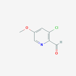 molecular formula C7H6ClNO2 B2489852 3-Chloro-5-methoxypicolinaldehyde CAS No. 1211590-06-5