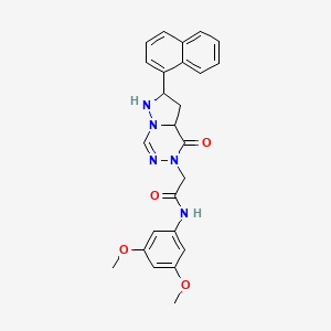 N-(3,5-dimethoxyphenyl)-2-[2-(naphthalen-1-yl)-4-oxo-4H,5H-pyrazolo[1,5-d][1,2,4]triazin-5-yl]acetamide