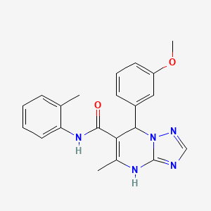 molecular formula C21H21N5O2 B2489854 7-(3-methoxyphenyl)-5-methyl-N-(2-methylphenyl)-4,7-dihydro[1,2,4]triazolo[1,5-a]pyrimidine-6-carboxamide CAS No. 691370-48-6