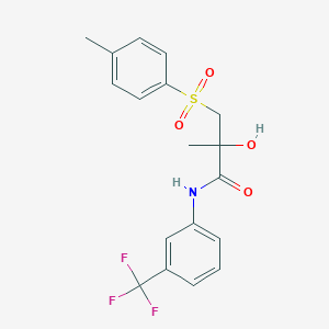 2-hydroxy-2-methyl-3-[(4-methylphenyl)sulfonyl]-N-[3-(trifluoromethyl)phenyl]propanamide