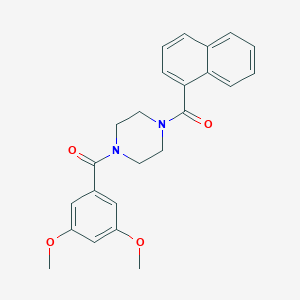 molecular formula C24H24N2O4 B248986 1-(3,5-Dimethoxybenzoyl)-4-(1-naphthoyl)piperazine 