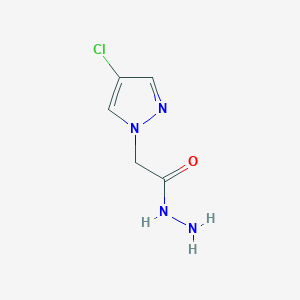 molecular formula C5H7ClN4O B2489862 2-(4-chloro-1H-pyrazol-1-yl)acetohydrazide CAS No. 934175-20-9
