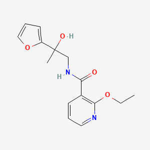 molecular formula C15H18N2O4 B2489866 2-ethoxy-N-(2-(furan-2-yl)-2-hydroxypropyl)nicotinamide CAS No. 1798675-27-0