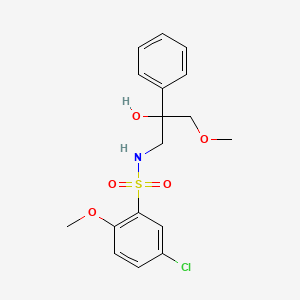 molecular formula C17H20ClNO5S B2489870 5-chloro-N-(2-hydroxy-3-methoxy-2-phenylpropyl)-2-methoxybenzenesulfonamide CAS No. 2034497-64-6
