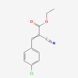 molecular formula C12H10ClNO2 B2489872 (E)-Ethyl 3-(4-chlorophenyl)-2-cyanoacrylate CAS No. 2169-68-8; 2286-35-3