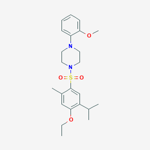 1-[4-Ethoxy-2-methyl-5-(propan-2-yl)benzenesulfonyl]-4-(2-methoxyphenyl)piperazine