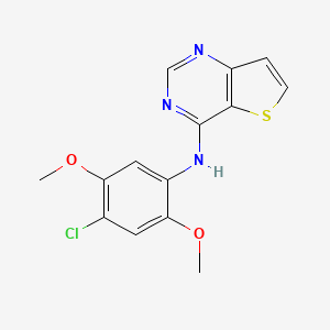 molecular formula C14H12ClN3O2S B2489888 N-(4-chloro-2,5-dimethoxyphenyl)thieno[3,2-d]pyrimidin-4-amine CAS No. 1060992-56-4