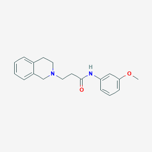 molecular formula C19H22N2O2 B248989 3-(3,4-dihydro-2(1H)-isoquinolinyl)-N-(3-methoxyphenyl)propanamide 