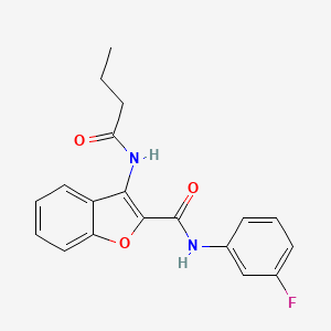 3-butyramido-N-(3-fluorophenyl)benzofuran-2-carboxamide