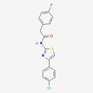 N-[4-(4-chlorophenyl)-1,3-thiazol-2-yl]-2-(4-fluorophenyl)acetamide