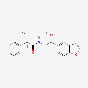 molecular formula C20H23NO3 B2489896 N-(2-(2,3-dihydrobenzofuran-5-yl)-2-hydroxyethyl)-2-phenylbutanamide CAS No. 1421443-46-0