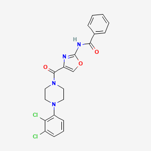 N-(4-(4-(2,3-dichlorophenyl)piperazine-1-carbonyl)oxazol-2-yl)benzamide