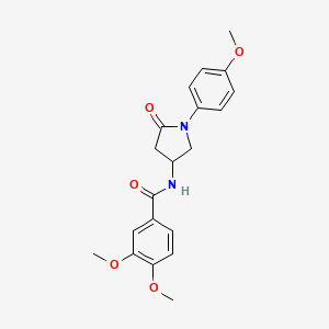 3,4-dimethoxy-N-(1-(4-methoxyphenyl)-5-oxopyrrolidin-3-yl)benzamide