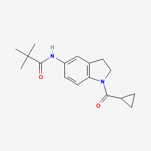 N-(1-(cyclopropanecarbonyl)indolin-5-yl)pivalamide