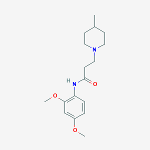 molecular formula C17H26N2O3 B248991 N-(2,4-dimethoxyphenyl)-3-(4-methylpiperidin-1-yl)propanamide 