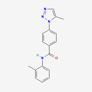 4-(5-methyl-1H-1,2,3-triazol-1-yl)-N-(o-tolyl)benzamide
