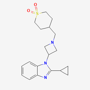 4-[[3-(2-Cyclopropylbenzimidazol-1-yl)azetidin-1-yl]methyl]thiane 1,1-dioxide