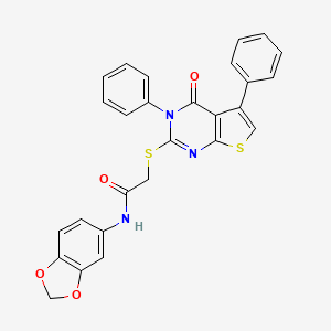 N-(1,3-benzodioxol-5-yl)-2-(4-oxo-3,5-diphenylthieno[2,3-d]pyrimidin-2-yl)sulfanylacetamide