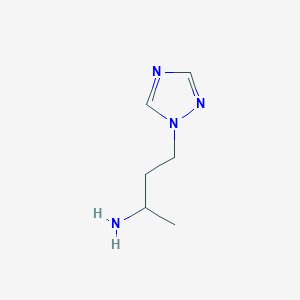 molecular formula C6H12N4 B2489934 4-(1H-1,2,4-triazol-1-yl)butan-2-amine CAS No. 1039928-99-8