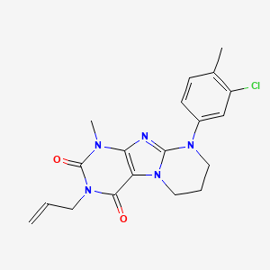 3-allyl-9-(3-chloro-4-methylphenyl)-1-methyl-6,7,8,9-tetrahydropyrimido[2,1-f]purine-2,4(1H,3H)-dione