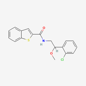 molecular formula C18H16ClNO2S B2489937 N-(2-(2-chlorophenyl)-2-methoxyethyl)benzo[b]thiophene-2-carboxamide CAS No. 1706284-41-4