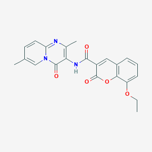 molecular formula C22H19N3O5 B2489945 N-(2,7-dimethyl-4-oxo-4H-pyrido[1,2-a]pyrimidin-3-yl)-8-ethoxy-2-oxo-2H-chromene-3-carboxamide CAS No. 946235-03-6