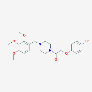 molecular formula C22H27BrN2O5 B248995 1-[(4-Bromophenoxy)acetyl]-4-(2,3,4-trimethoxybenzyl)piperazine 