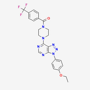 (4-(3-(4-ethoxyphenyl)-3H-[1,2,3]triazolo[4,5-d]pyrimidin-7-yl)piperazin-1-yl)(4-(trifluoromethyl)phenyl)methanone