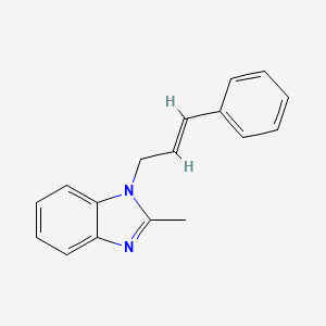 molecular formula C17H16N2 B2489952 1-cinnamyl-2-methyl-1H-benzo[d]imidazole CAS No. 37564-54-8