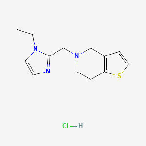 5-((1-ethyl-1H-imidazol-2-yl)methyl)-4,5,6,7-tetrahydrothieno[3,2-c]pyridine hydrochloride