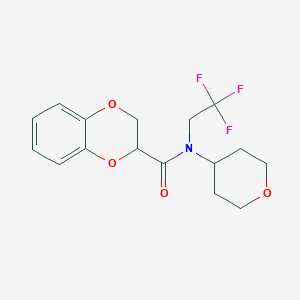 N-(tetrahydro-2H-pyran-4-yl)-N-(2,2,2-trifluoroethyl)-2,3-dihydrobenzo[b][1,4]dioxine-2-carboxamide