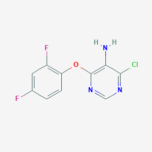 molecular formula C10H6ClF2N3O B2489968 4-Chloro-6-(2,4-difluorophenoxy)-5-pyrimidinamine CAS No. 1193217-94-5