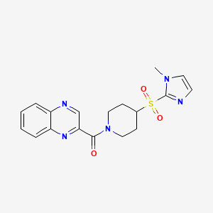 (4-((1-methyl-1H-imidazol-2-yl)sulfonyl)piperidin-1-yl)(quinoxalin-2-yl)methanone