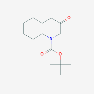 molecular formula C14H23NO3 B2489977 叔丁基 3-氧代辛氢喹啉-1(2H)-羧酸酯 CAS No. 2387322-36-1