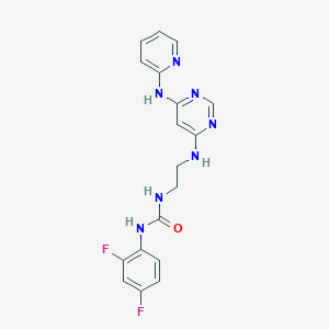 1-(2,4-Difluorophenyl)-3-(2-((6-(pyridin-2-ylamino)pyrimidin-4-yl)amino)ethyl)urea