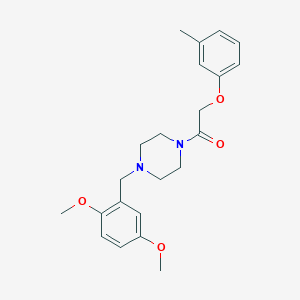 molecular formula C22H28N2O4 B248998 1-(2,5-Dimethoxybenzyl)-4-[(3-methylphenoxy)acetyl]piperazine 