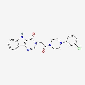 3-(2-(4-(3-chlorophenyl)piperazin-1-yl)-2-oxoethyl)-3H-pyrimido[5,4-b]indol-4(5H)-one