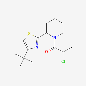 1-[2-(4-Tert-butyl-1,3-thiazol-2-yl)piperidin-1-yl]-2-chloropropan-1-one