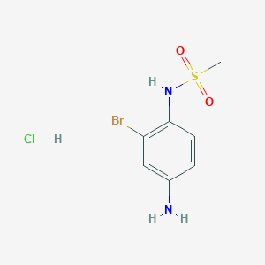 molecular formula C7H10BrClN2O2S B2489986 N-(4-Amino-2-bromophenyl)methanesulfonamide;hydrochloride CAS No. 2580230-81-3