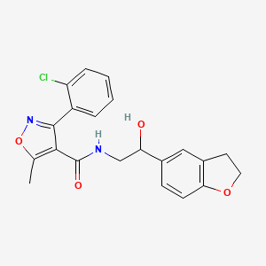 3-(2-chlorophenyl)-N-(2-(2,3-dihydrobenzofuran-5-yl)-2-hydroxyethyl)-5-methylisoxazole-4-carboxamide