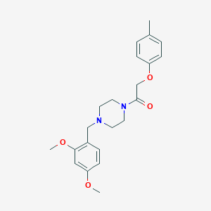 molecular formula C22H28N2O4 B248999 1-(2,4-Dimethoxybenzyl)-4-[(4-methylphenoxy)acetyl]piperazine 